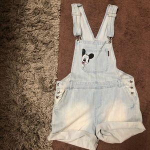 Vintage Mickey Overall Shorts